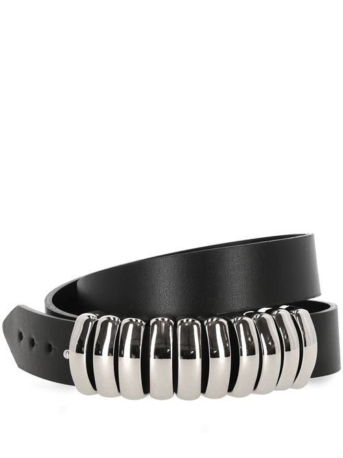 Bold belt silver Federica Tosi | FTI24CT04NERO-ARGENTO